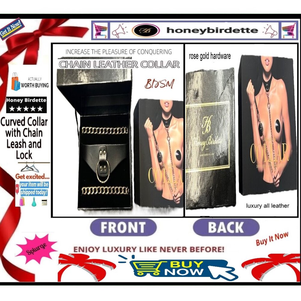 🛑 HONEY BIRDETTE ➕ COLLAR LEASH Costume 🆒 BDSM Pleasure Play CHAIN 💸BUY NOW❗